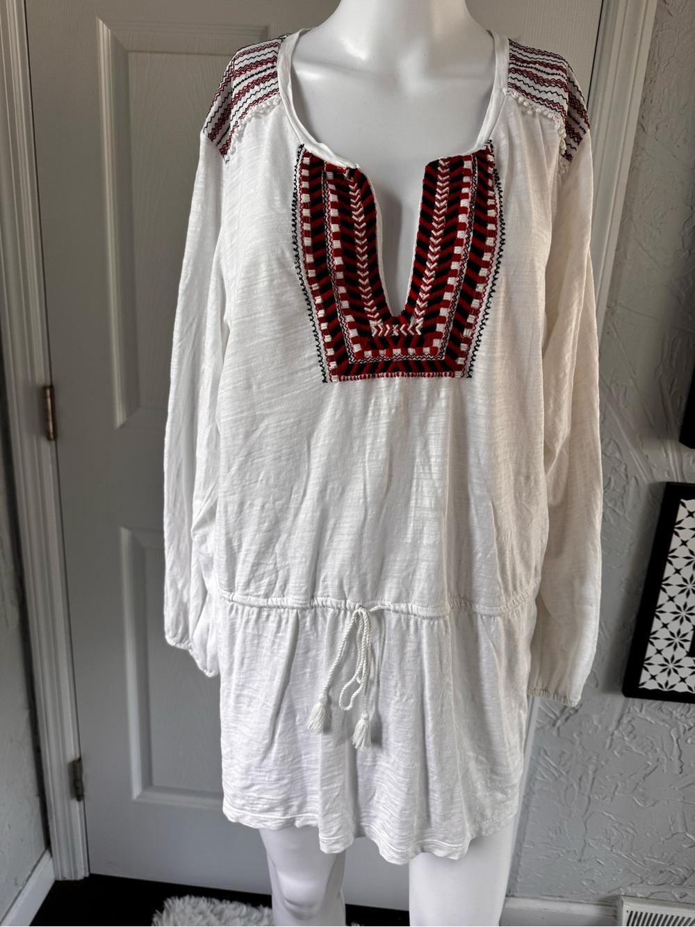 Ralph Lauren White Tunic with Black Label - XL